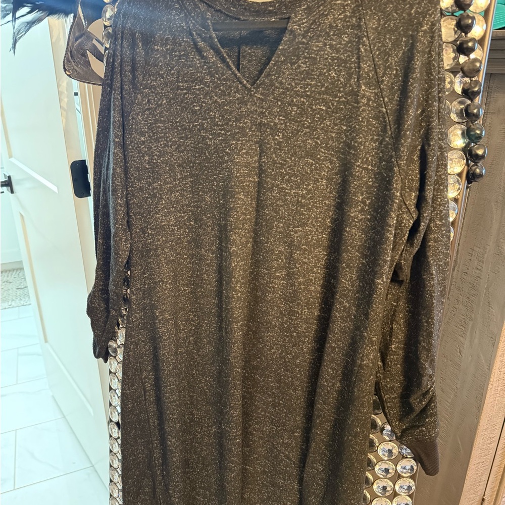 CAbi Black Long Sleeve Dress